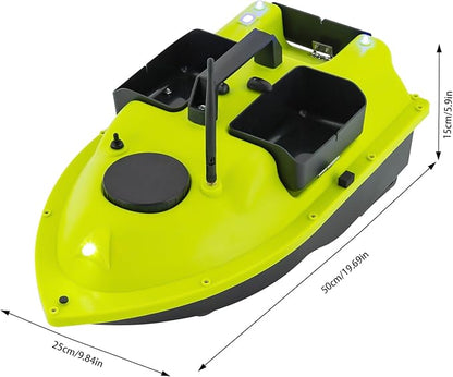 LYNICESHOP Fishing Bait Boat w/Dual 390 Motors generating 52W of Power 500m/1640ft RC Fishing Boat Bait Boats for Surf