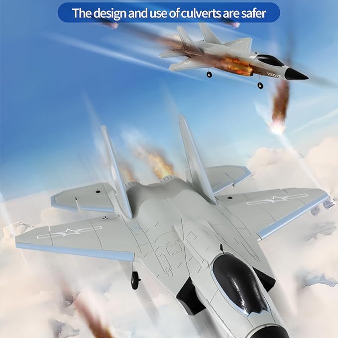 FX9631 RC Plane 2.4GHz 4CH Brushless Remote Control Airplane 3D 6G Mode Built in Six Axis Gyroscope Aerobatics Culvert Plane Simulated Stealth Fighter Toy Gift for Teens Adults
