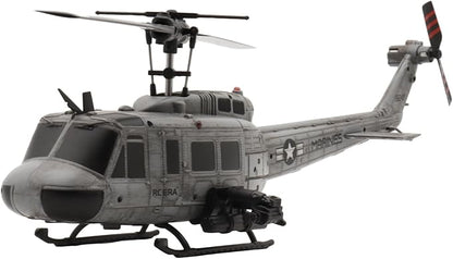 RC ERA C032 RC Helicopter 1/48 Scale 2.4G 6CH UH-1 Huey Flybarless RC Helicopter 6-Axis Gyroscope Stabilization with Altitude Hold &amp 3D Inverted Flight for Adults Enthusiasts(3 Battery)