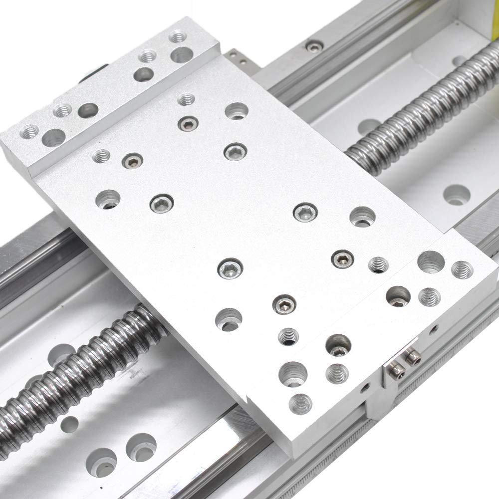 Electric Linear Rail Guide 200mm Ballscrew 1605 Slide Stage Load 250kg Nema23 Motor Base for DIY CNC Z Axis
