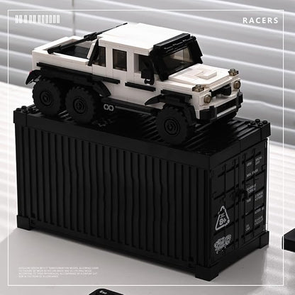 PB8811 1:32 G-630 Off-Road Vehicles Buliding Blocks Set 581 Pieces MOC Racing Car Kit with Display Container Clamping Blocks Car Gift for Adults