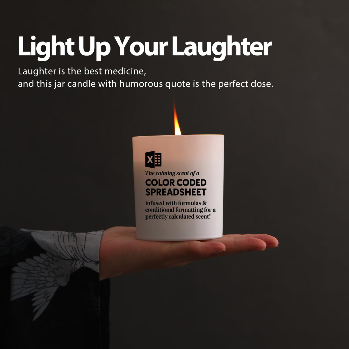 The Calming Scent of A Color-Coded Spreadsheet Candle Accountant Gifts Accounting Data Analyst CPA Scented Candle Home Office Jar Candle Soy Wax Candle (9.5 oz, Layered Scent)