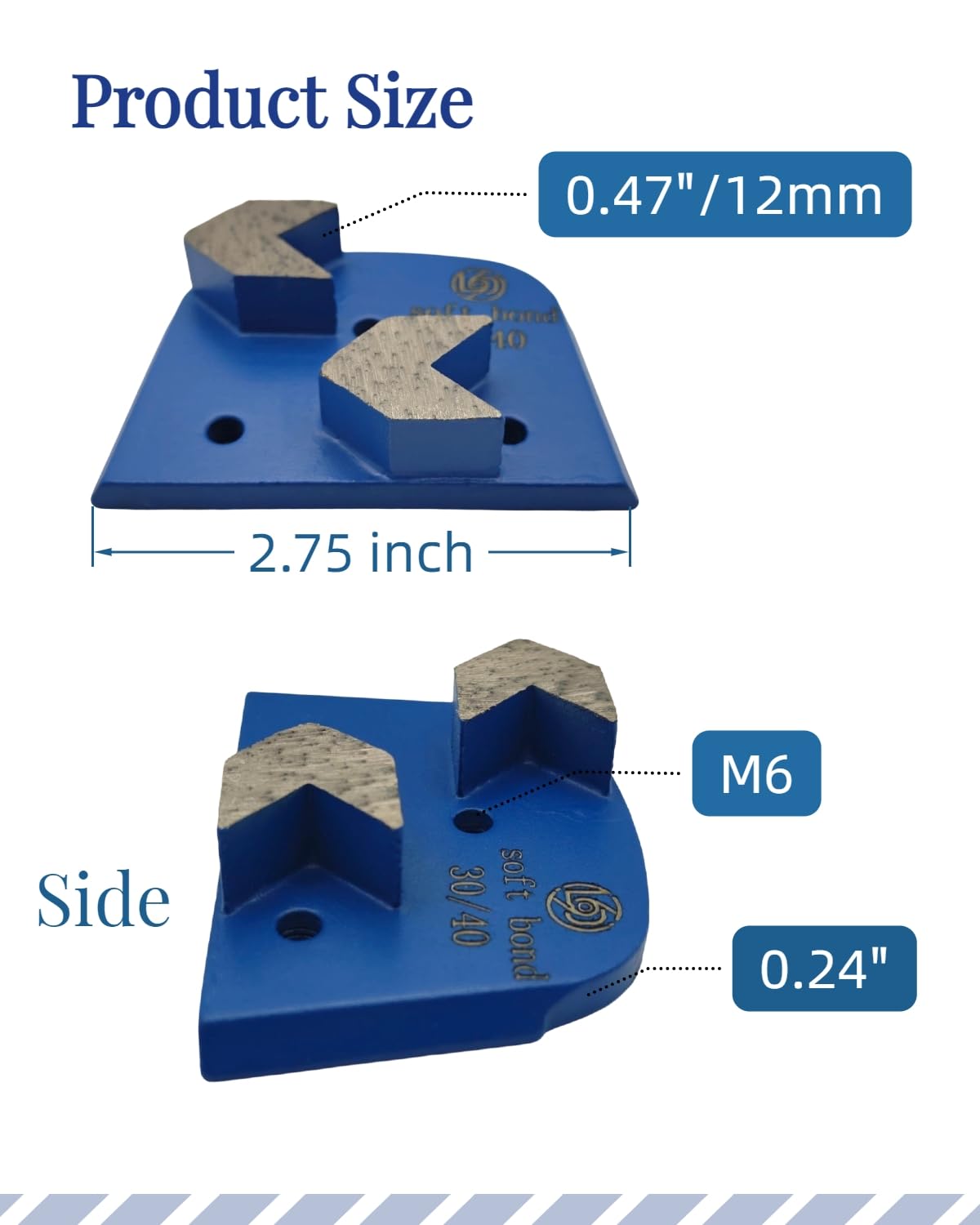 Concrete Floor Grinding Disc, Metal Bond Diamond Tooling for Concrete Preparation Thin Epoxy Remove, Compatible with Lavina Original Quick Change System Grinders, 16/20 Medium Bond, 9PCS