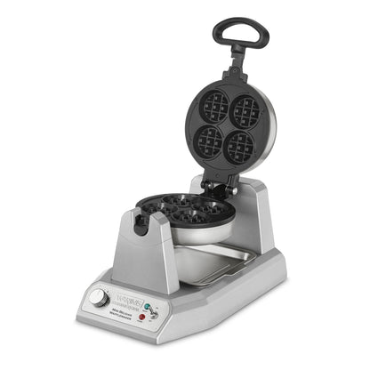 Waring Commercial Mini Belgian Waffle Maker, Rotary Feature for Even Baking, 100 Mini Waffles an Hour, for Restaurants & Commercial Kitchens, NSF Certified, WMB400X