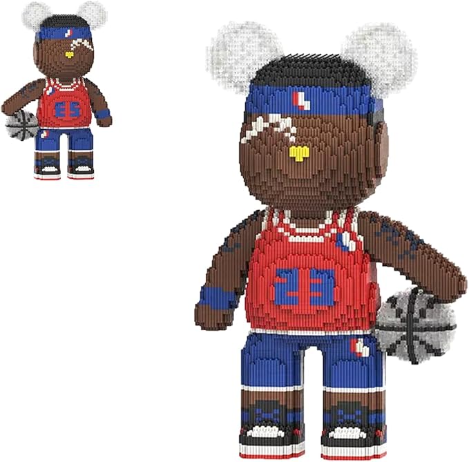 Teddy Basketball Bear Micro Building Blocks Set(16.9inches) Bear Building Blocks Gift for Adult 2026