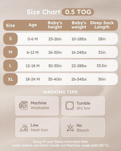 Yoofoss Rayon Made from Bamboo Baby Sleep Sack 6-12 Months TOG 0.5 Baby Wearable Blanket, Super Soft Infant Toddler Sleeping Sack 2-Way Zipper, Grey&Animals