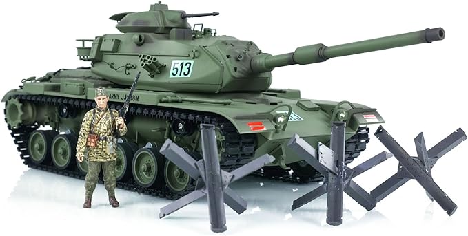 US in Stock TD 1/16 RC Tank Model Plastic for M60A3 USA RC Infrared Battle Tanks Model 320°Turret Rotation Light Sound Smoke Unit for Hobby BB Shooting Airsoft Tank That Shoot