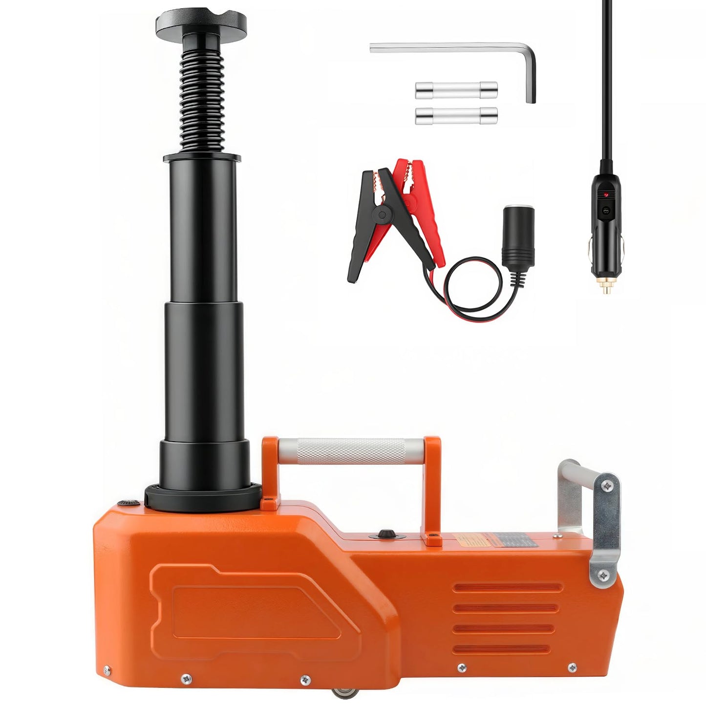 SEICETEC Electric Car Jack 15 Ton, 12V Heavy-Duty Hydraulic Jack with LED Light, Electric Floor Jack for Truck SUV RV Van, Lifting Range 7.9–20.5 Inches