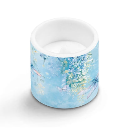 Cozeyat Sky Blue Flameless Candles 4 Pack Battery Operated LED Pillar Candles with Remote Control Timer Waterproof for Indoor Outdoor Use