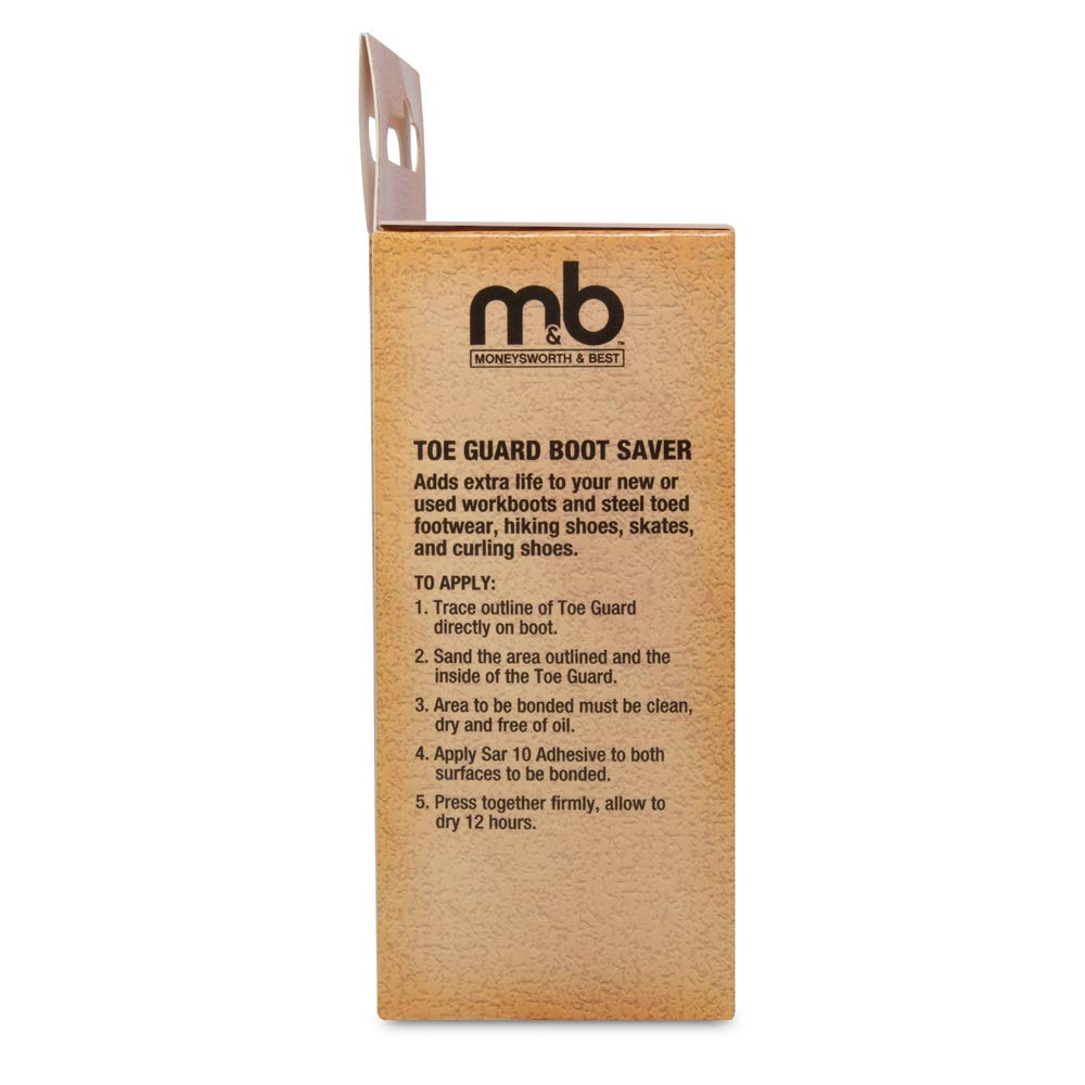 Moneysworth & Best Toe Guard Boot Saver, Brown, Large