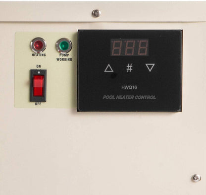 Pool Heat Heater Pump,Not Affected by Ambient Temperature for Swimming Pools, SPA Pools, Above-Ground Pools and Bathtubs,SPA Water Bath up to 5000gallons, 11KW, Heat Exchanger,240V/60Hz No Power Plug