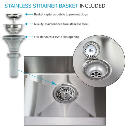 Transolid Freestanding Laundry Utility Sink with Washstand and Pull-Down Faucet, Heavy-Duty 18-Gauge Stainless, 28-Inch 18-Gallon Deep Basin, Matte Black (EWS-2822S-MB)