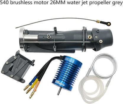 RC Boat Jet Pump Water Thruster Jet Pump 26mm Propeller Portable Power Motor Spray Water Thruster for RC Boat DIY Replaces Blue