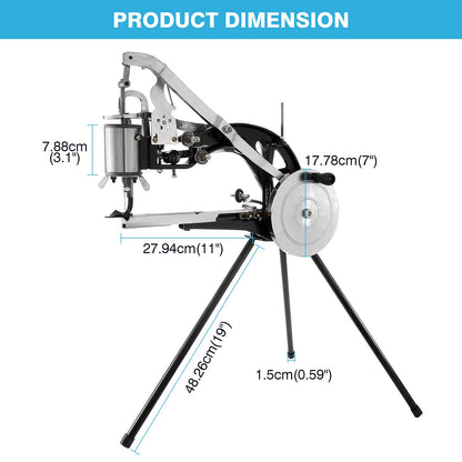 IRONWALLS Leather Cobbler Manual, Heavy Duty Hand Shoe Repair Mending Sewing Machine with Needles, Leather Stitching Sewing Machine for Canvas Cotton Linen, Bags, Cloths, Tents
