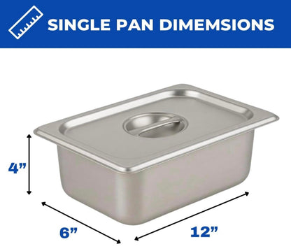 Deep Fryer Cart | 3 Gallon Single Tank | 2 Frying Baskets | 2 Pan Steam Table | Portable 4 Wheel | Stainless Steel | Frying Thermometer | Outdoor Propane Fryer for Chicken, Fish, & More
