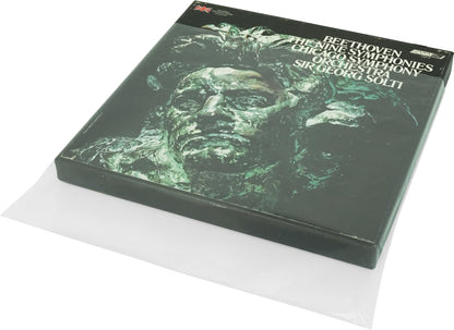 (25-Pack) Double Oversized 12 Inch Vinyl Record Outer Sleeves – 3 Mil High-Clarity Virgin Polyethylene – Flush Cut with Lip for Easy Insertion – Archival Protection for Most Box Sets up to 1.25 Inch