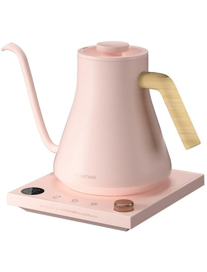 INTASTING Electric Kettles, Gooseneck Electric Kettle, ±1℉ Temperature Control, Stainless Steel Inner, Quick Heating, for Pour Over Coffee, Brew Tea, Boil Hot Water, 0.9L Pink