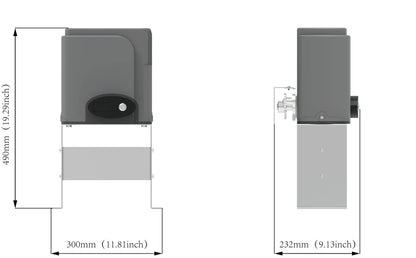 GATEXPERT Sliding Automatic Gate Operator Kit with 2 Remote Controls Slide Gates up to 1200 pounds and 40ft Long Chain Driven Gate Motor (SGO06-GREY)