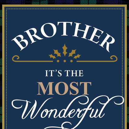 Prime Greetings Christmas Card for Brother - Eco-Friendly Thick Card Stock | 5in x 7.75in with Premium Envelope