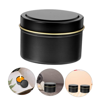 HAKIDZEL 4pcs Metal Can Candle Jars Aromatherapy Candle Holder Diy Tealight Tins