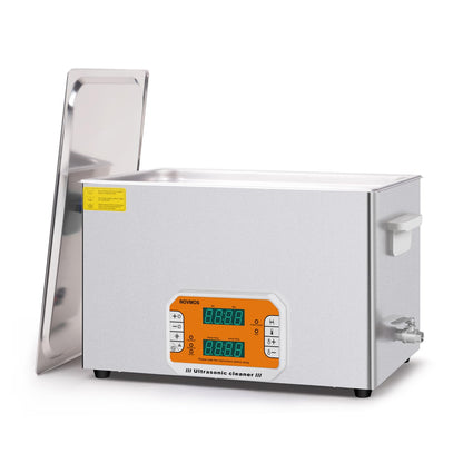 NOVMOS Ultrasonic Cleaner,30L 600W Touch Screen Control Ultrasonic Cleaning Machine with Timer&Heater,Sonic Cleaner for Gun,Carburetors,Parts,Chain Cleaning (Including Baskets)