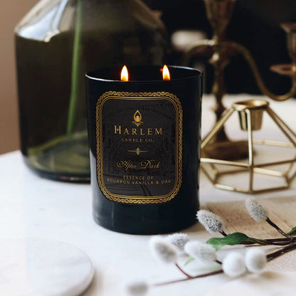 HARLEM CANDLE CO. After Dark - Luxury Scented Soy Candle, 11 oz - 80-Hour Burn Time | Bergamot, Saffron, Bourbon Vanilla, Oak | Scented Candles for Home