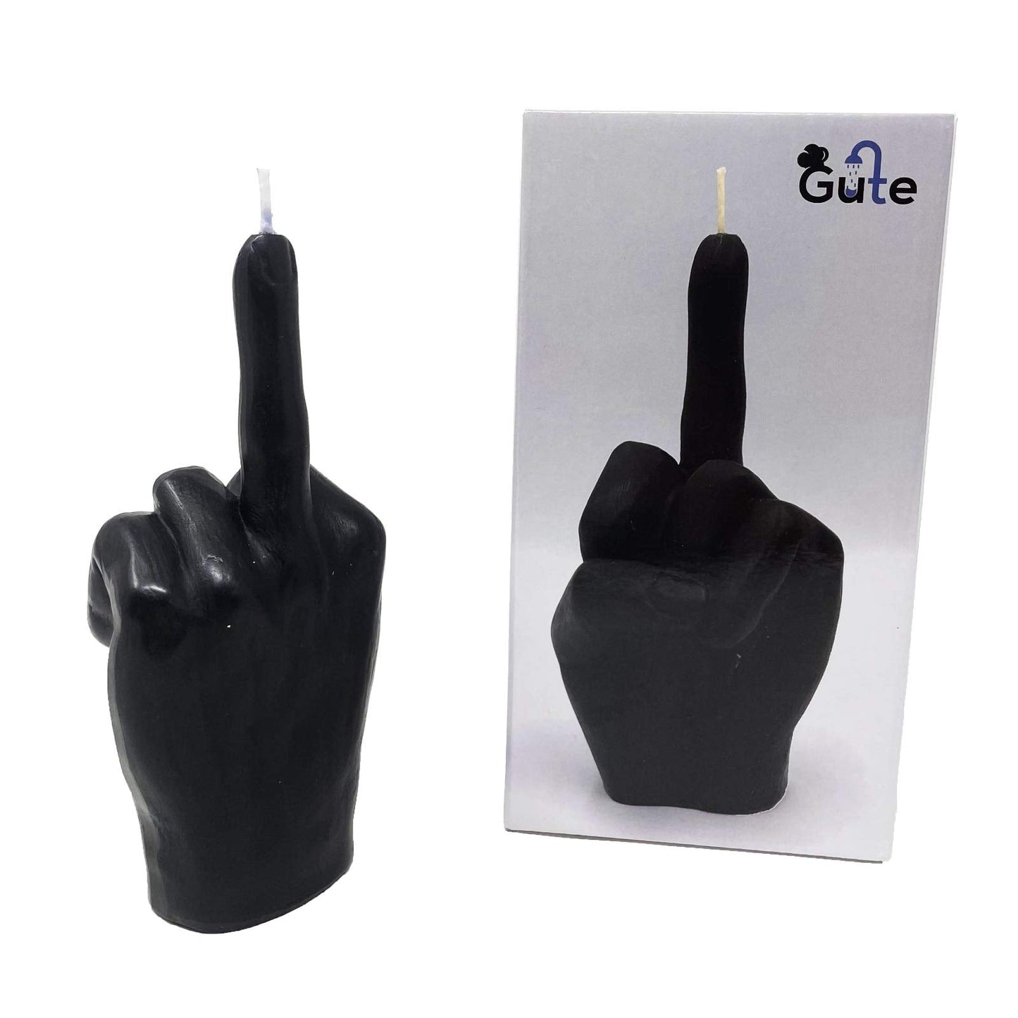 GUTE Middle Finger Candle - Hand Gesture FCK You Candle (Black)