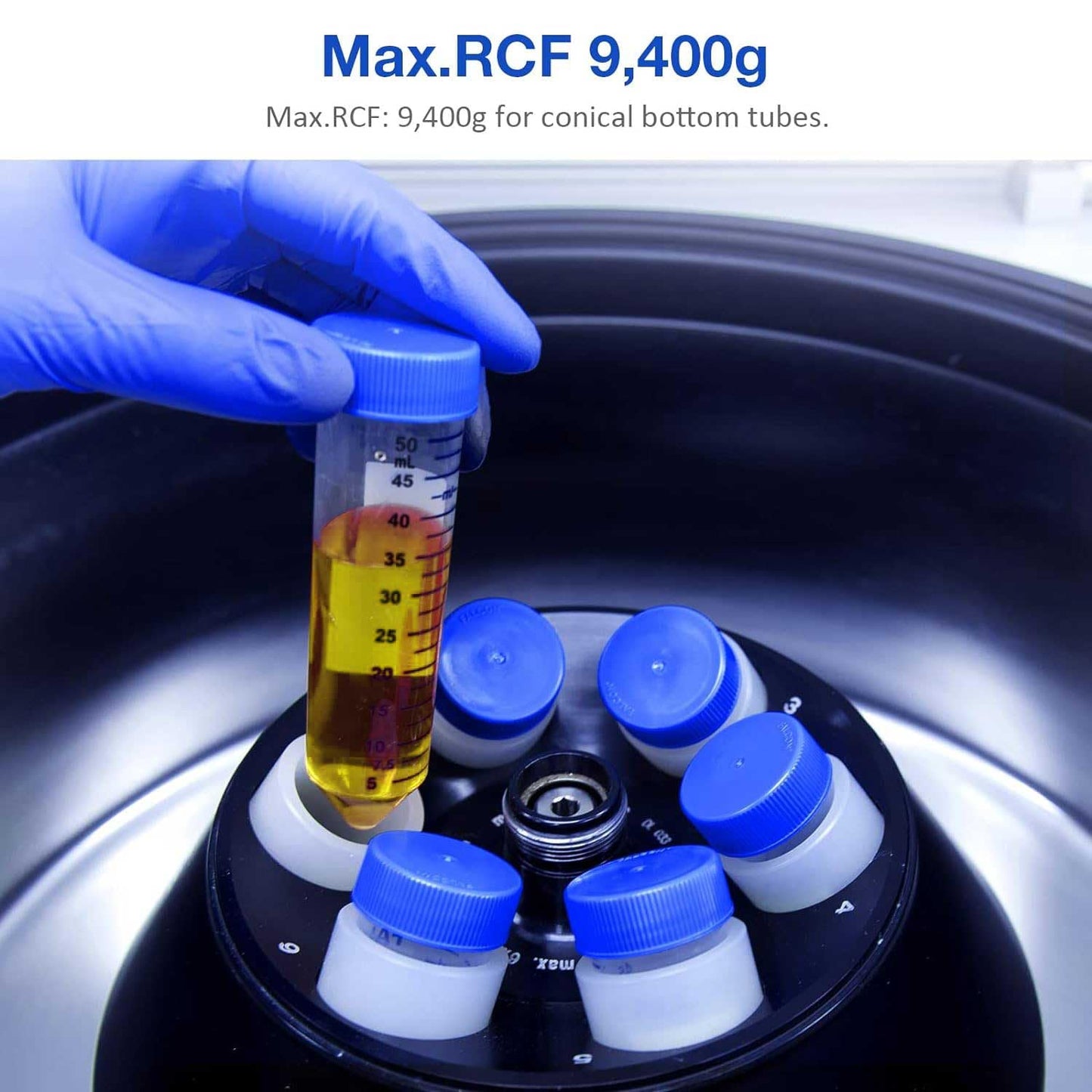 SimPure Centrifuge Tubes 50mL, Conical Tubes Sterile 25 PCS, Polypropylene, Leak-Proof Screw Caps, Plastic Container with Graduated and Write Marks, Non-pyrogenic, DNase/RNase Free, Human DNA-Free