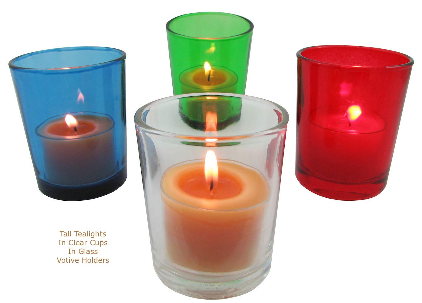 Beeswax Candle Works, 8-Hour Tea Lights (Pack of 18) 100% USA Beeswax