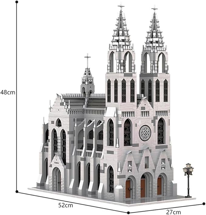 Gothic Cathedral Building Blocks – MOC Architecture Church Historical Building ModelsCollectible Display Set Gift for Adults &amp Collectors(4136 pcs)