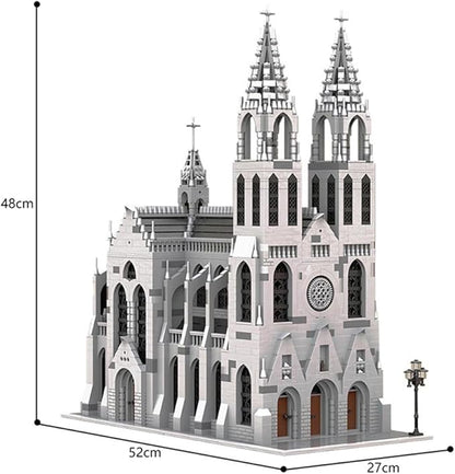 Gothic Cathedral Building Blocks – MOC Architecture Church Historical Building ModelsCollectible Display Set Gift for Adults &amp Collectors(4136 pcs)