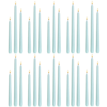 MTLEE Taper Candles 8/10/12 Multi Height Unscented Taper Candles 8 Burn Hours for Dinner Decorative Home Decoration Fall Thanksgiving Wedding Party Candlesticks(Bean Green,36)