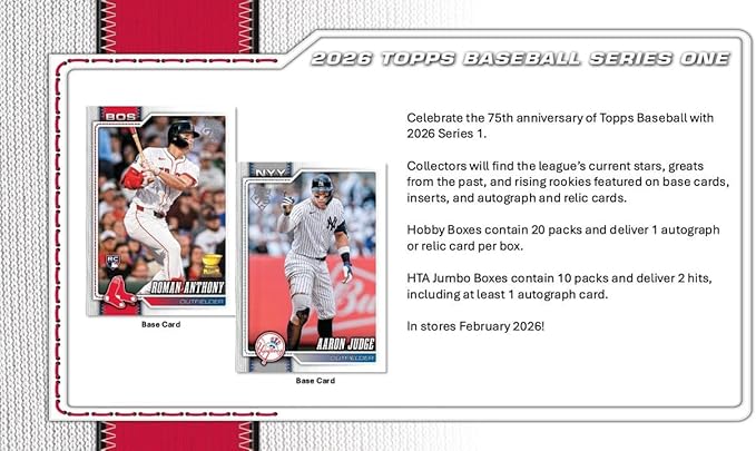 2026 Topps Series 1 Baseball Hobby Jumbo Box