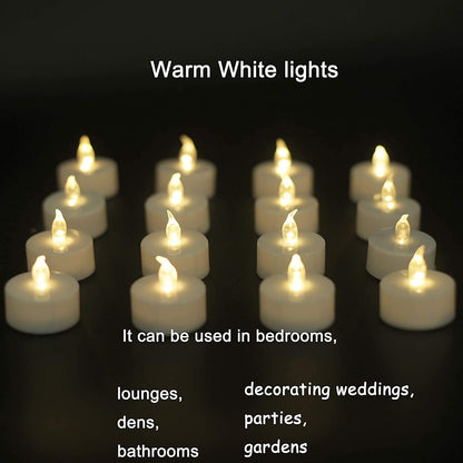 YIWER Battery Tea Lights Candles - LED Tea Lights 200 Hours Pack of 100(Warm White)|50 * 2