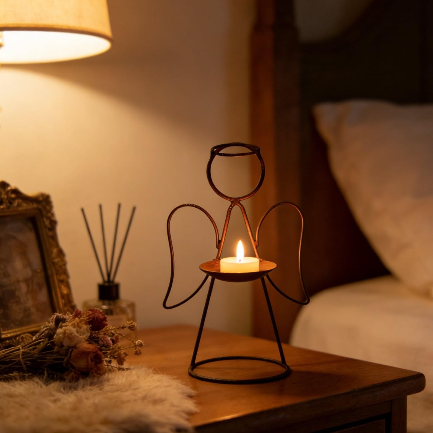 Elegant Winged Candle Holder Centerpiece for Dining Room Enhancing Table and Ambient Lighting for Home Interiors