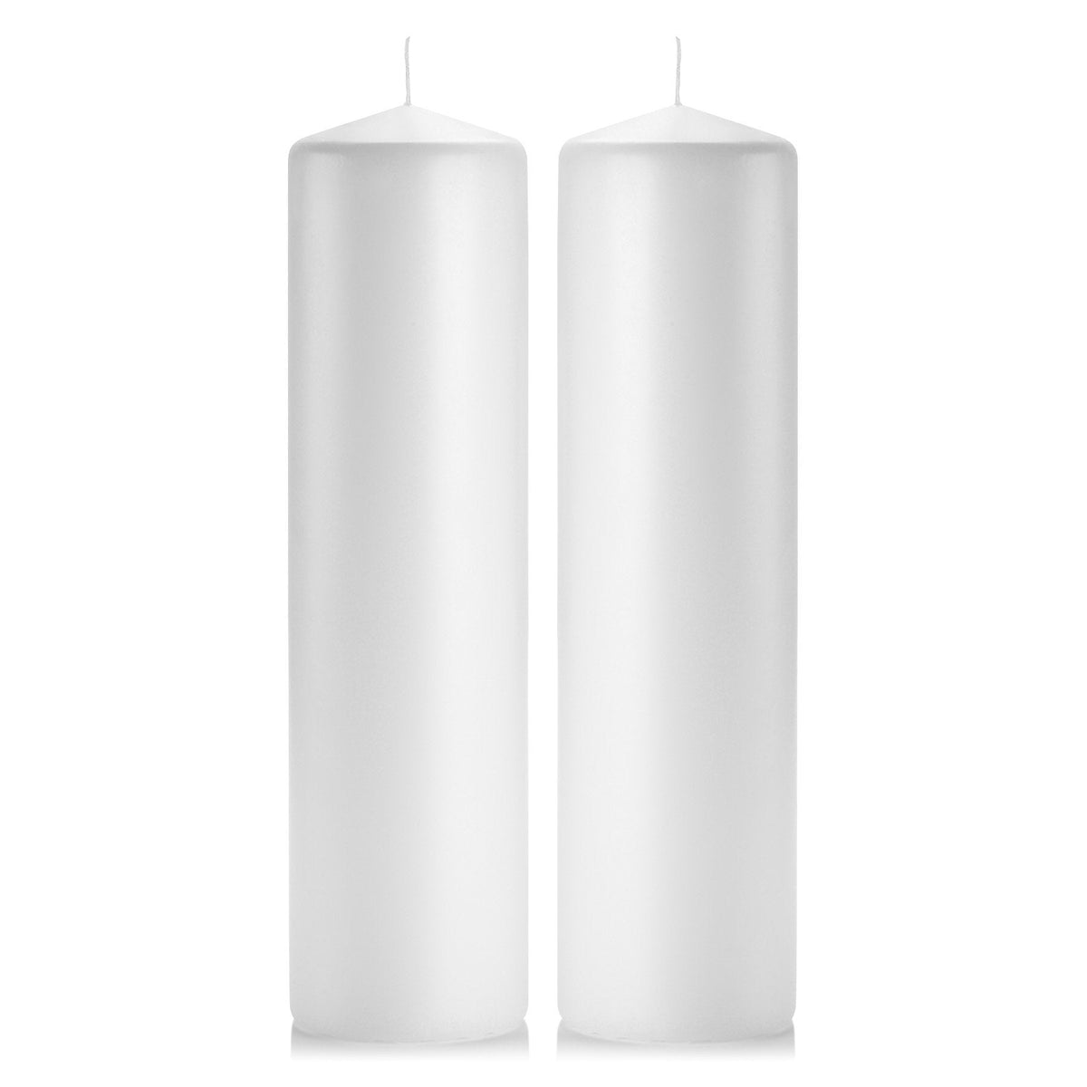 White Pillar Candles - Set of 2 Unscented Pillar – 3x12 inches for Wedding Centerpiece Candle, Home Decor and Holiday Celebrations