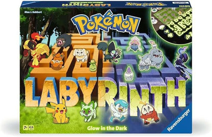 Ravensburger Pokémon Labyrinth Glow in the Dark - Sliding Fun with Your Favorite Pokémon - Playable in Light and Dark for 2-4 Players Ages 7 and Up