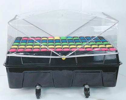 Clone Machine, Aeroponic Cloning Machine System 140 Site for Cuttings Rooting Using 1.625 Inch Neoprene Clone Inserts (1-5/8 inch)