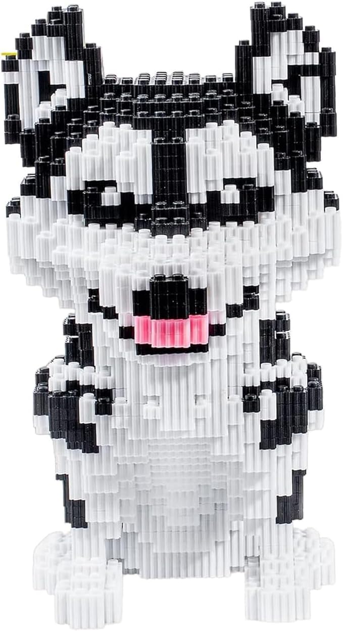 Micro Dog Building Husky Set DIY Animal 3D Puzzle Building Toy Bricks Set Educational Particle Building Blocks Toys Kits Gifts for Kids or Adults (4800 Pieces)