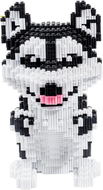 Micro Dog Building Husky Set DIY Animal 3D Puzzle Building Toy Bricks Set Educational Particle Building Blocks Toys Kits Gifts for Kids or Adults (4800 Pieces)