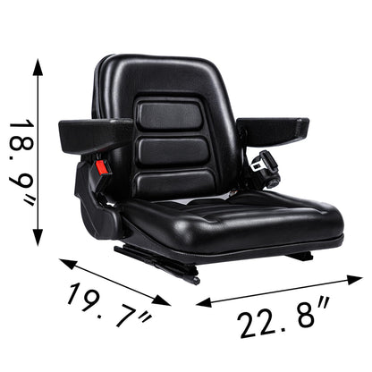 SEATIN Universal Forklift Seat,Tractor Seat with Micro Switch,Armrest and Safety Belt,for Tractor,Mower,Skid Loader,Telehandler,Backhoe,Excavator Dozer