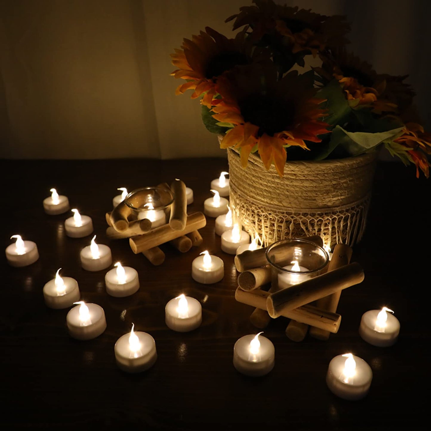 Wilrigir flameless tealight Candles with Remote Control and Timer, Battery Operated LED Tea Lights - Best Decoration for Parties, Wedding, Festivals - 12 pcs