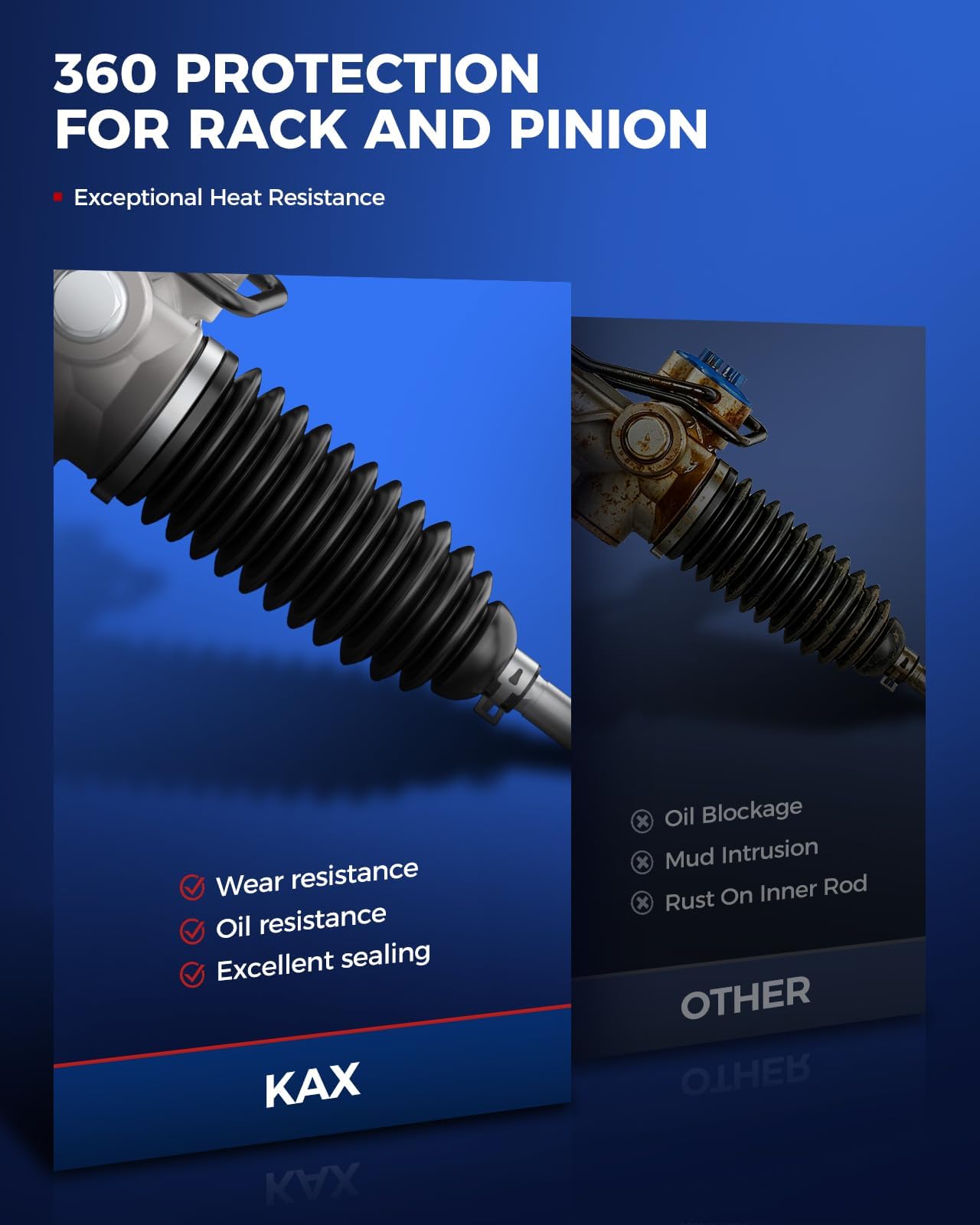 KAX Rack and Pinion Assembly Compatible with 1999-2005 J-etta, 1998-2007 Beetle, 1999-2006 Golf with Hydraulic Power Replace 26-9004