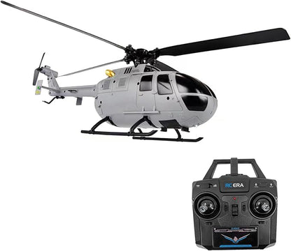 GoolRC C186 Remote Control Helicopter Remote Control Drone Single Propeller Without Ailerons 6-axis Gyro Stabilization Remote Control Airplane Altitude Hold s Adults Gray