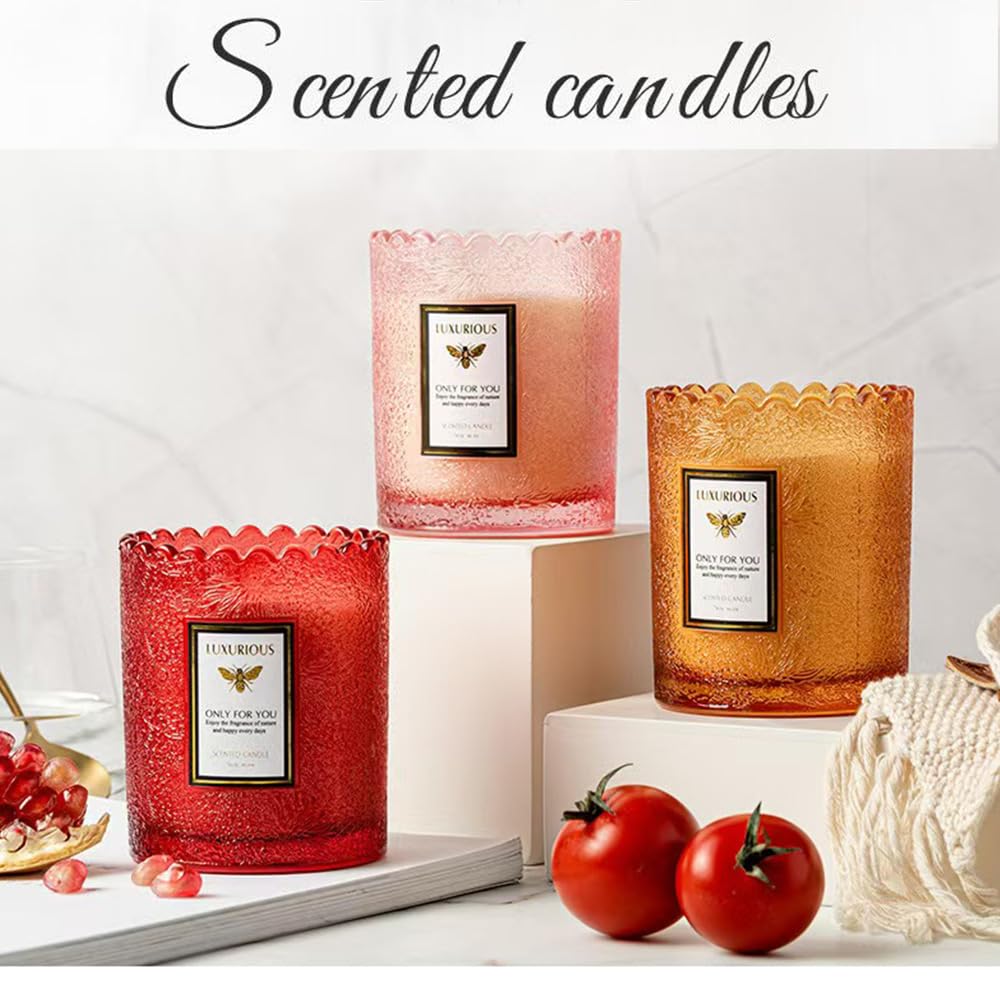 Jasmine Scented Candle, Candles for Home Scented, Luxury Jar Candle for Women, Candles Gifts for Women, Natural Soy Wax, 7 oz 40 Hours