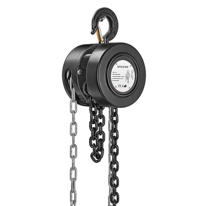 VIVOHOME 3-in-1 Electric Hoist, Powerful 110V Portable Winch with 1100Lbs Loading Capacity with SPECSTAR Hand Chain Hoist 1 Ton 2200 Lbs Capacity 10 Feet with 2 Heavy Duty Hooks