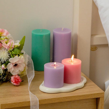 COCODOR Scented Pillar Candles, 3x6 Inch, Rose Perfume, Candle Set of 3, Long Buring 85 Hours, Candles for Weddings, Party, Dinner, Home Decor.