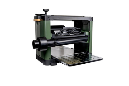 Cutech 40700H 12½-Inch Spiral Cutterhead Benchtop Planer with Tungsten Carbide Inserts, Snipe Minimizer, and Board Return Rollers (12-1/2-Inch Single Speed)