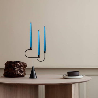 10 Inch Taper Candle, Set of 12,Tapered Candles Burn for 7 Hours, Long Sticks,Tall Candlesticks, Dinner Party, Wedding, Halloween (12pcs, Blue)