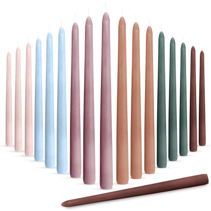 Nuanchu Taper Candles 10 Inch (H) Dripless Tapered Smokeless Long Tall Unscented Dinner Candle for Wedding Party Home Decor Candlesticks, Long Burning